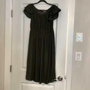 Olive green loft dress size xs